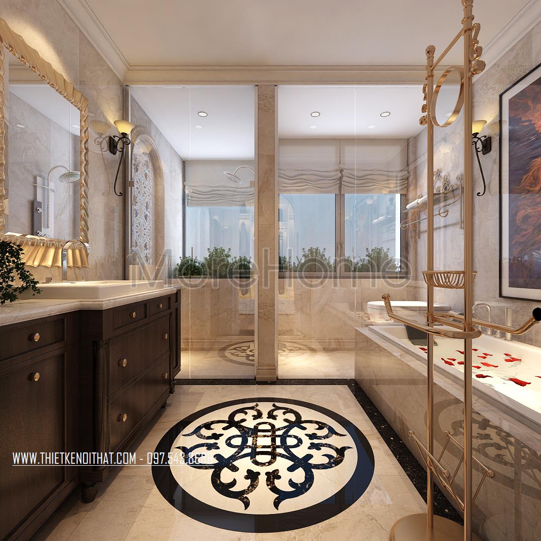 Thiết kế phòng tắm căn hộ Duplex Mandarin Garden Chị Lan